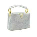 Women Hand Bag - 15162B - Small - SIlver - Image 2