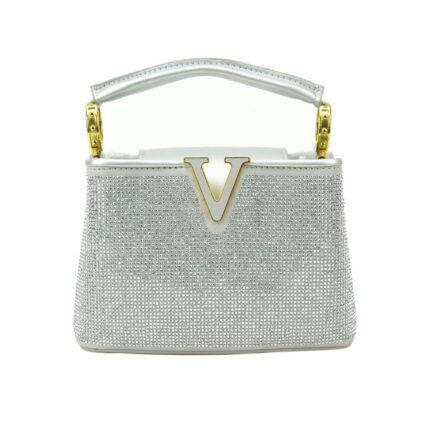 Women Hand Bag - 15162B - Small - SIlver